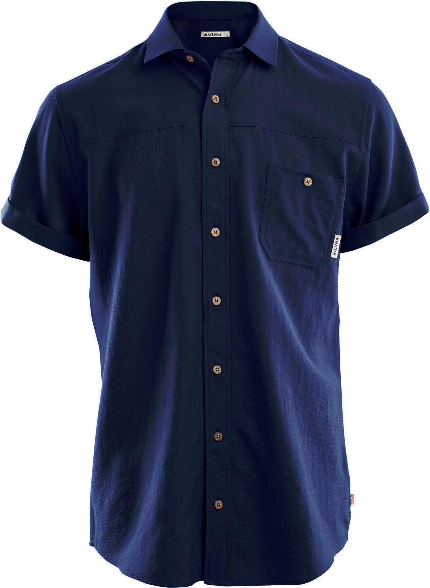 Aclima Men’s LeisureWool Short Sleeve Shirt Navy Blazer