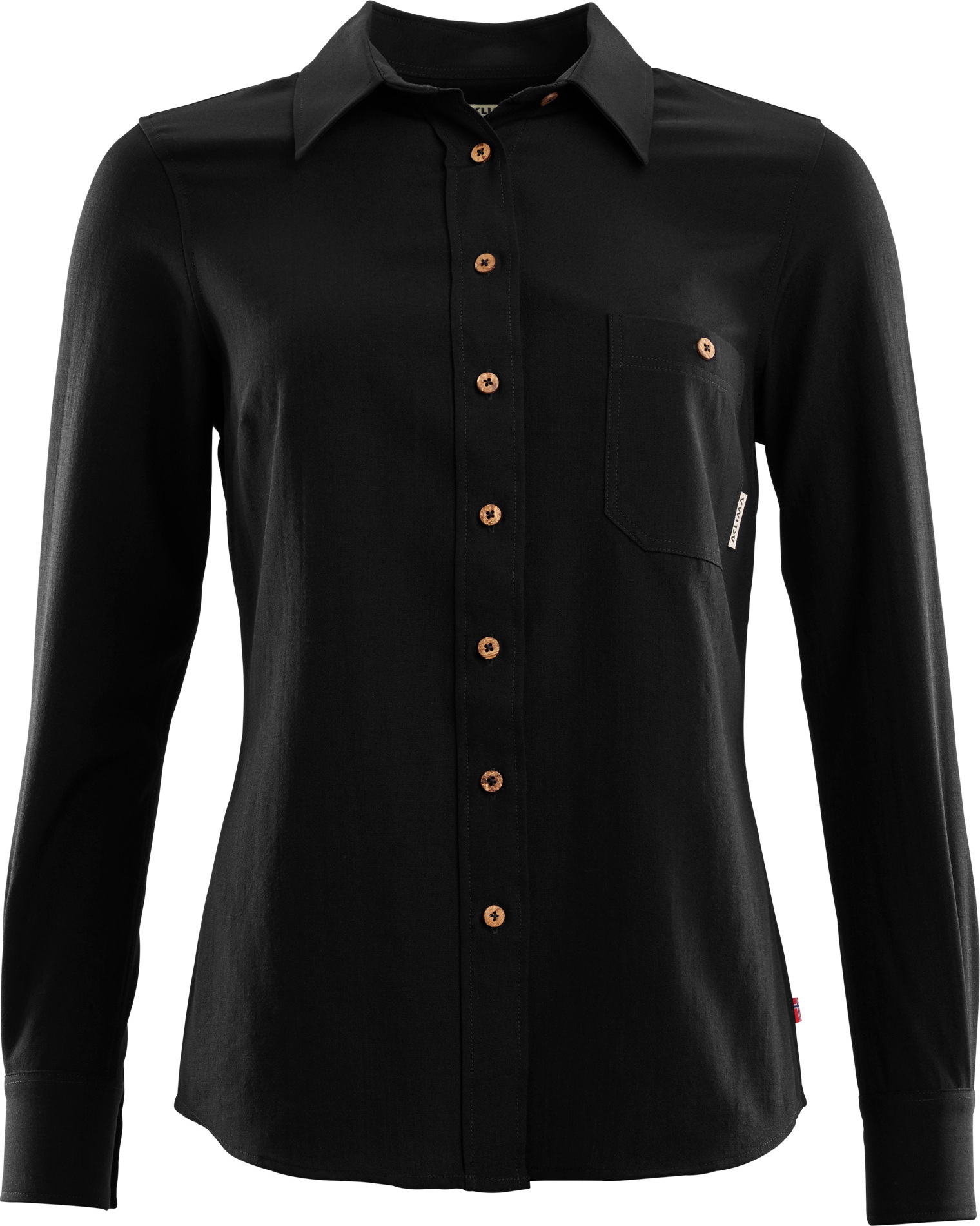LeisureWool Woven Wool Shirt Woman Jet Black | Buy LeisureWool 
