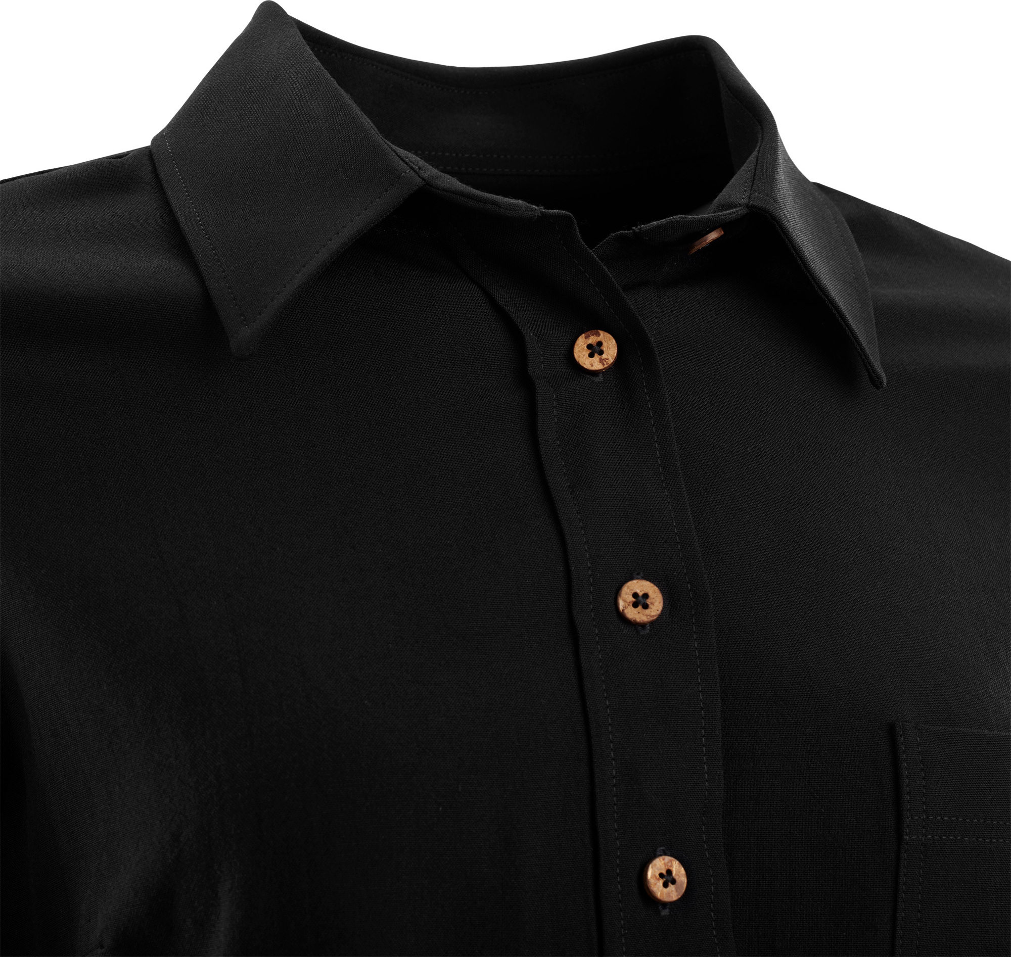 Black best sale wool shirt