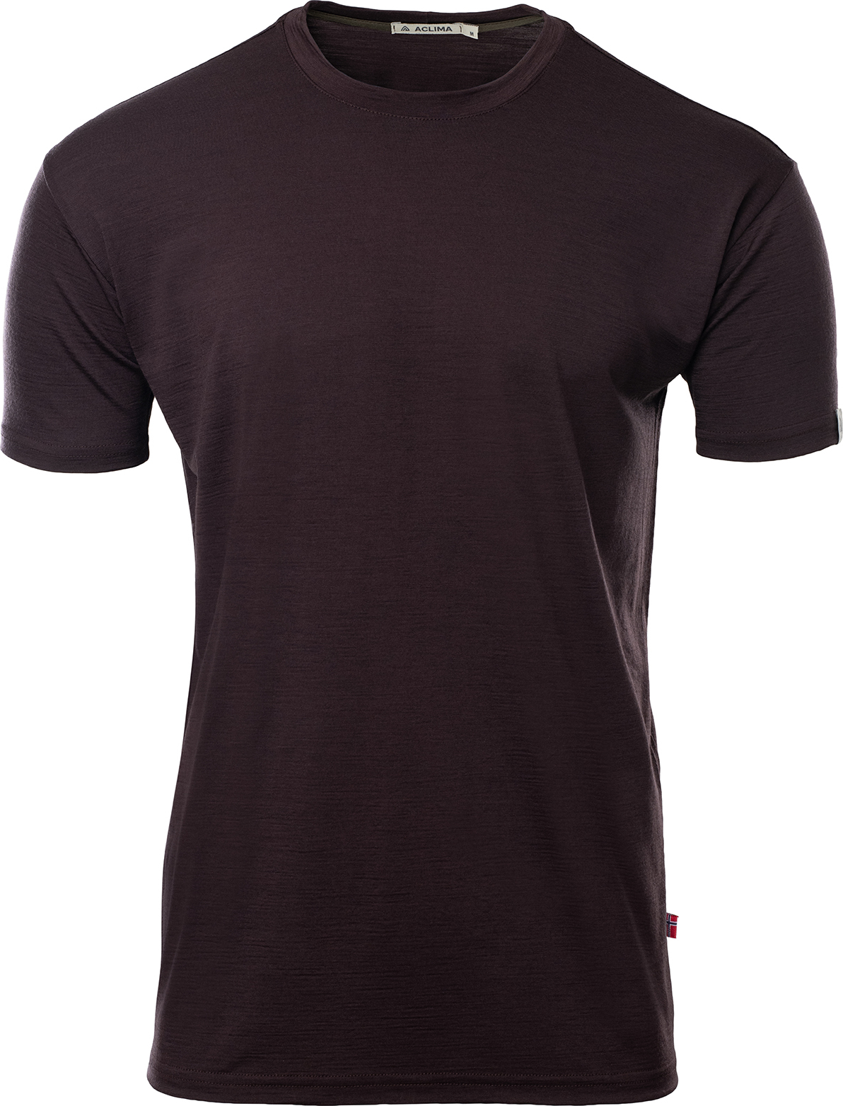 Aclima Men’s LightWool 180 Classic Tee Chocolate Plum