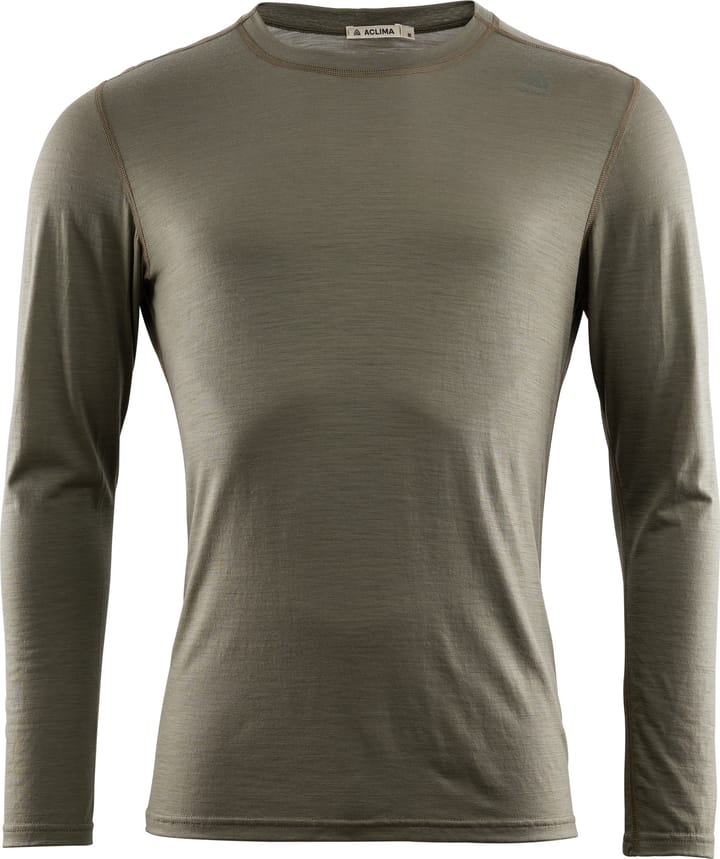 Aclima Men's LightWool Undershirt Long Sleeve Ranger Green Aclima