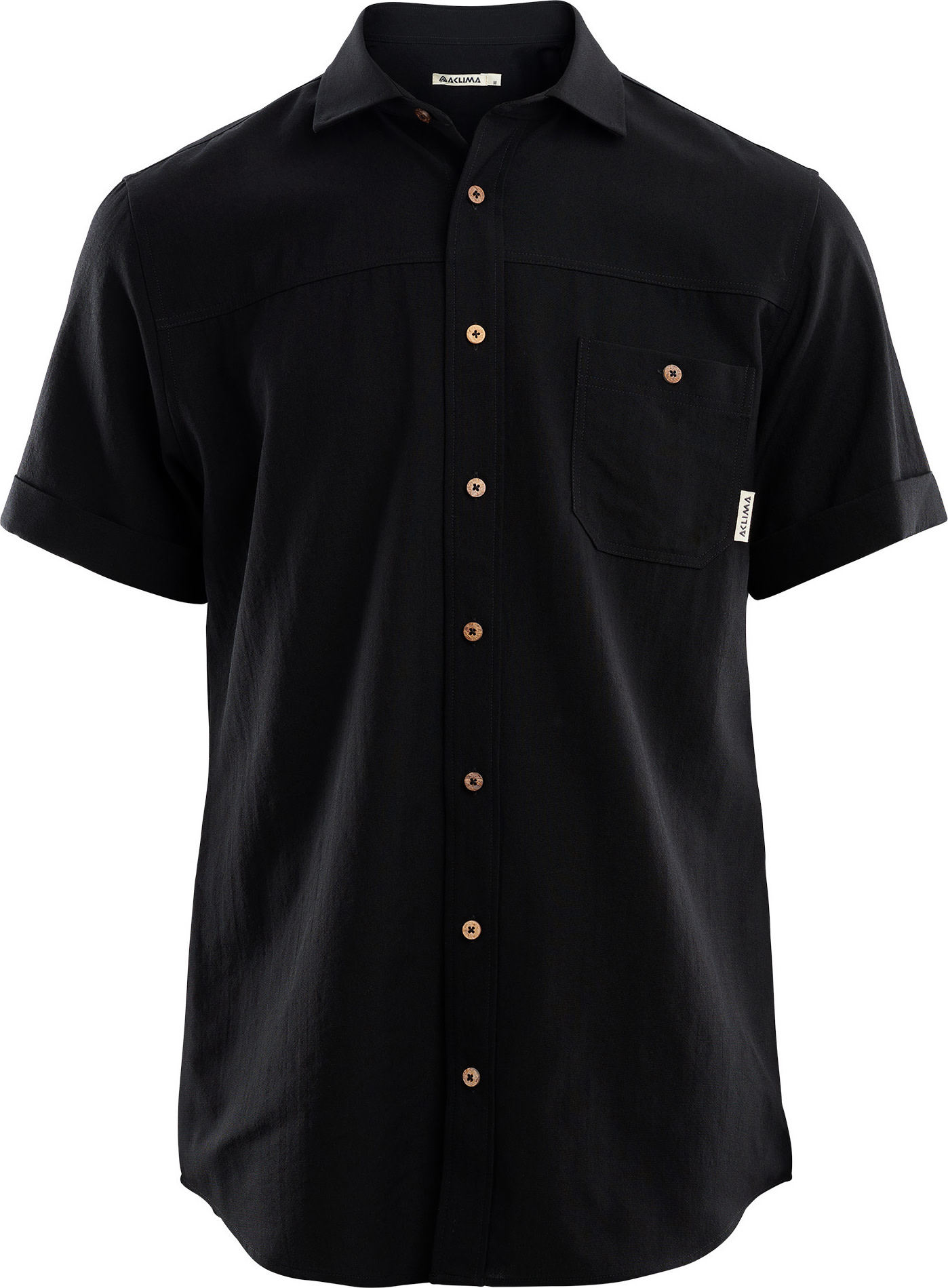 Aclima Men’s LeisureWool Short Sleeve Shirt Jet Black