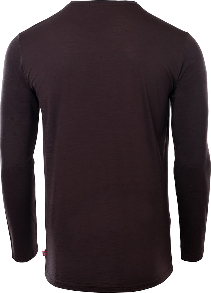 Aclima Men's LightWool 180 Crewneck Chocolate Plum Aclima