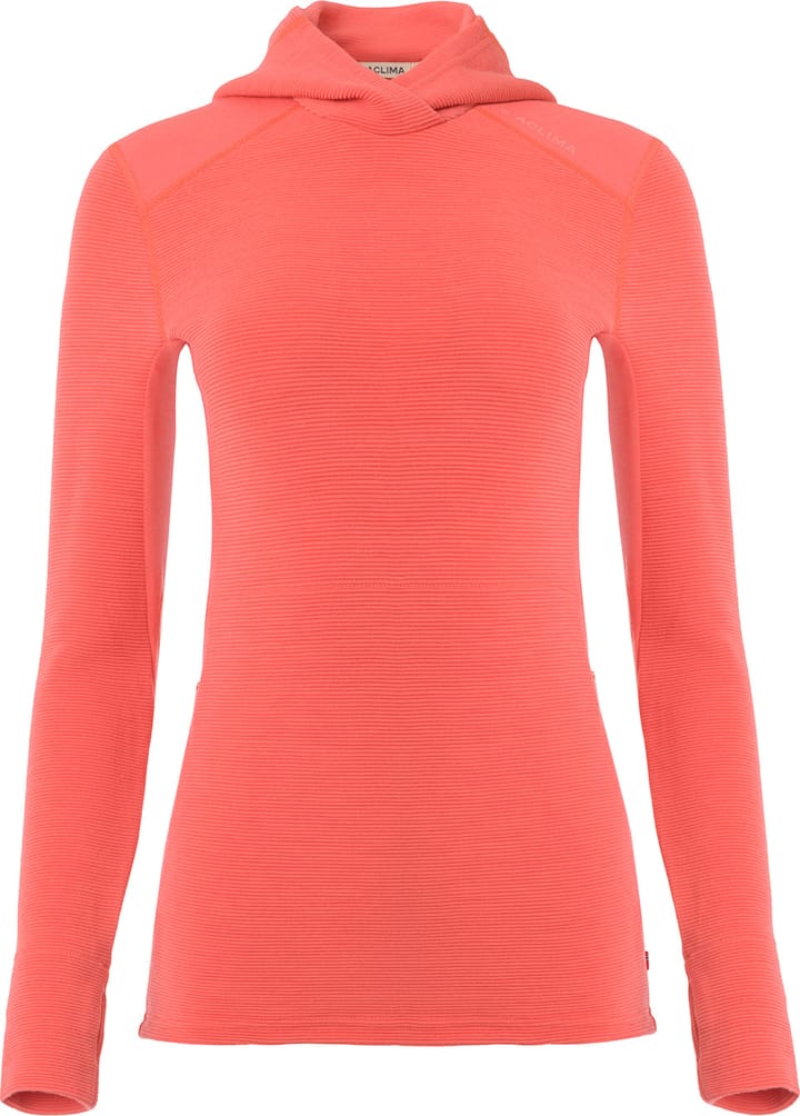 Aclima Women's StreamWool Hoodie Spiced Coral Aclima