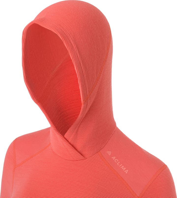 Aclima Women's StreamWool Hoodie Spiced Coral Aclima