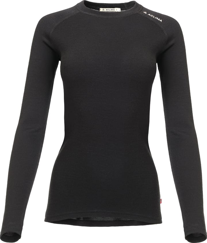 Aclima Women's WarmWool Crewneck Jet Black Aclima