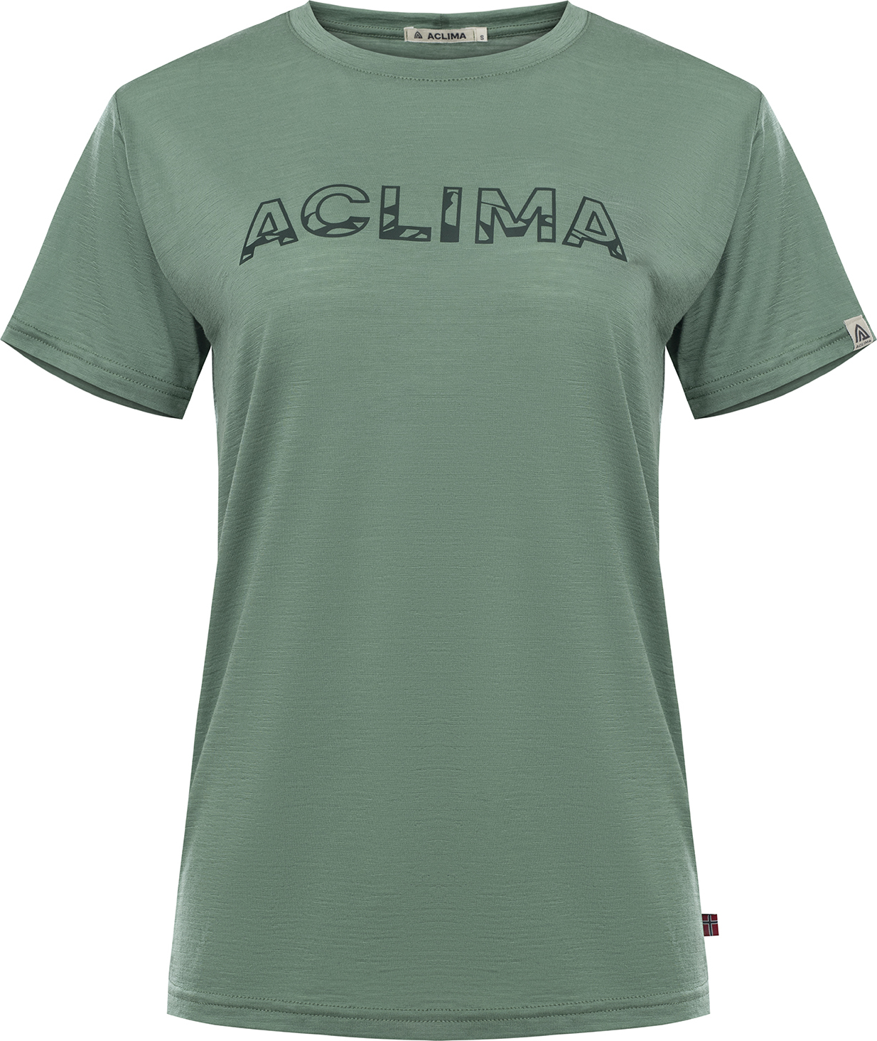 Aclima Women’s LightWool 140 Classic Tee Logo Dark Ivy