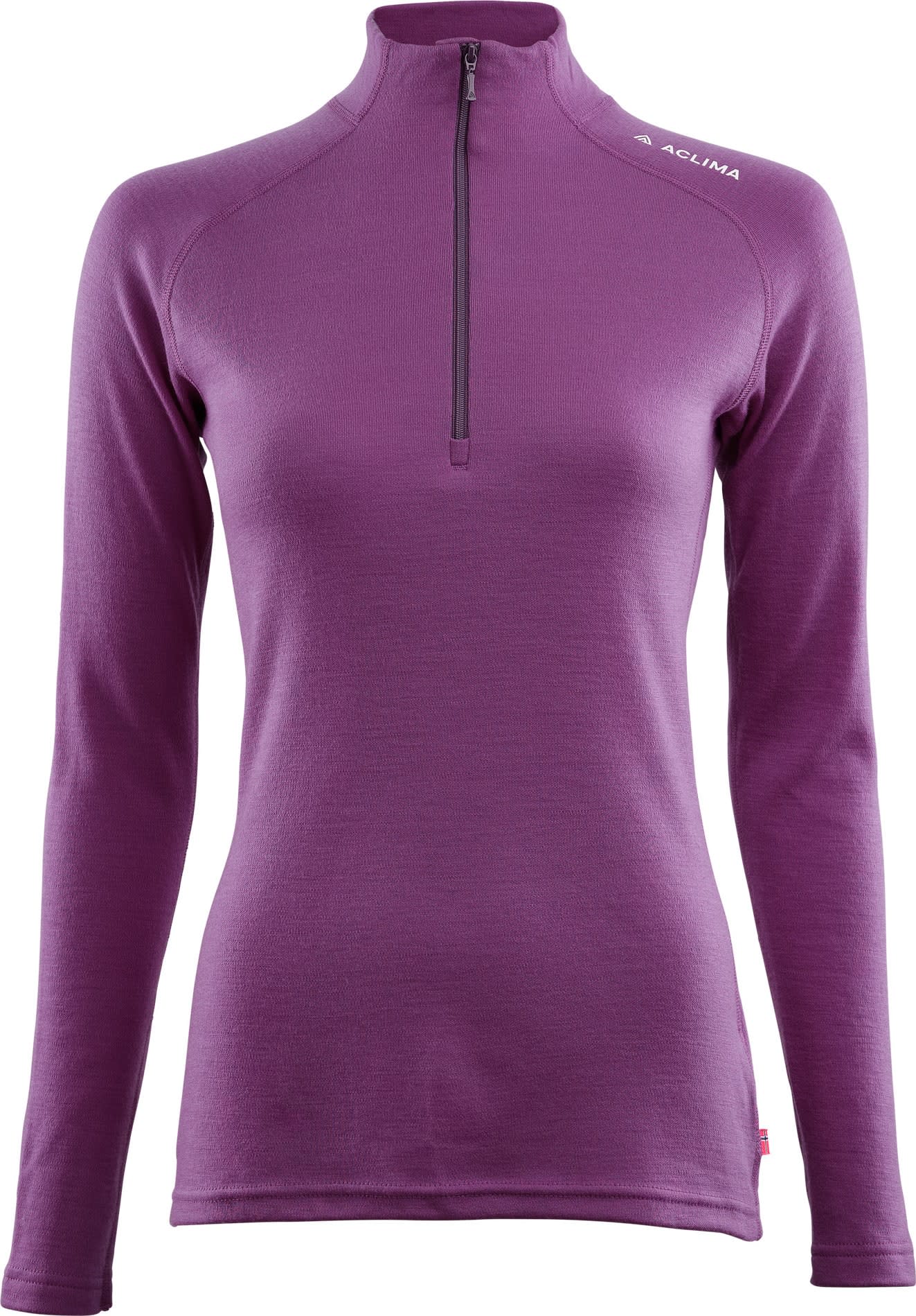 Aclima Women’s WarmWool Mockneck Sunset Purple