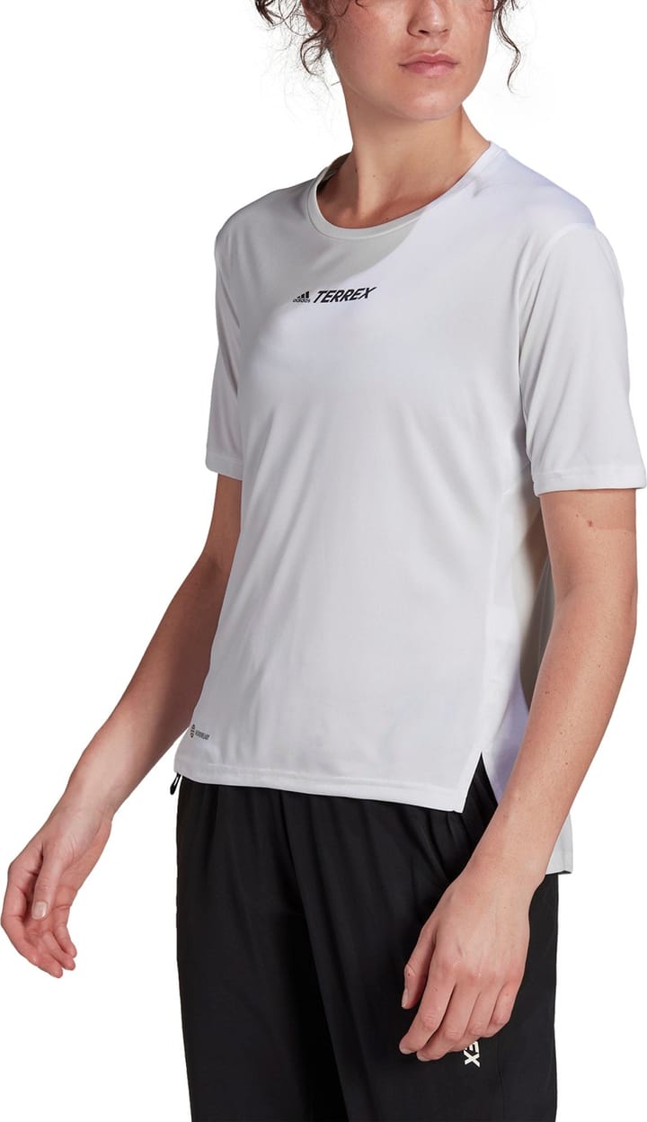 Adidas t shirt women's white best sale