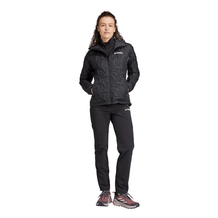 Adidas Women's Terrex Xperior PrimaLoft Loose Fill Insulated Hooded Jacket Black Adidas