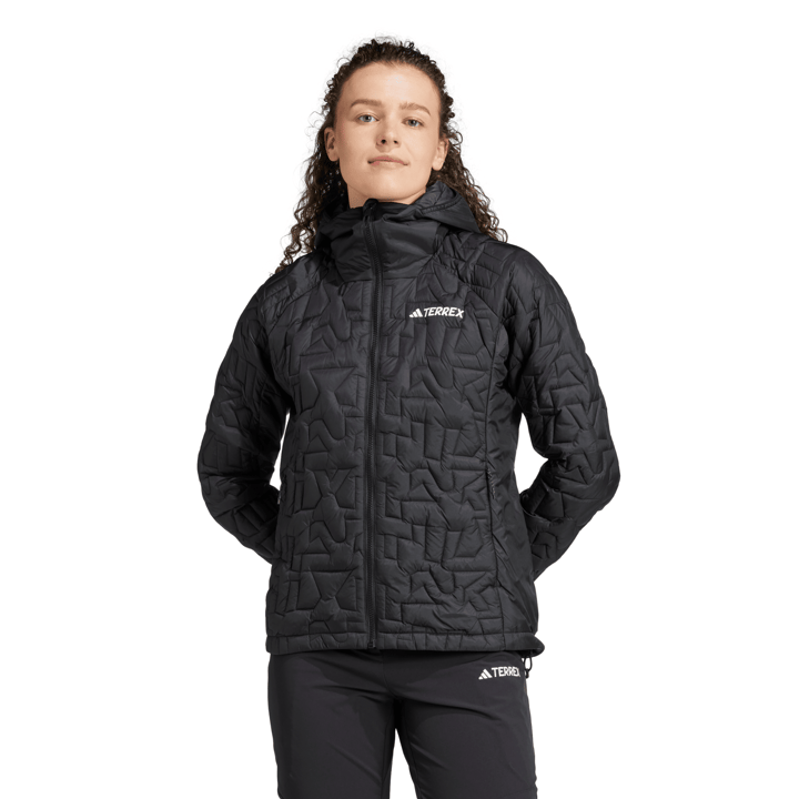 Adidas Women's Terrex Xperior PrimaLoft Loose Fill Insulated Hooded Jacket Black Adidas