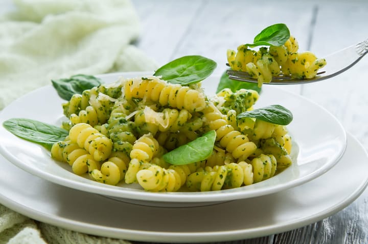 Adventure Menu Fusilli with Spinach and Walnuts (Large Portion) Nocolour Adventure Menu