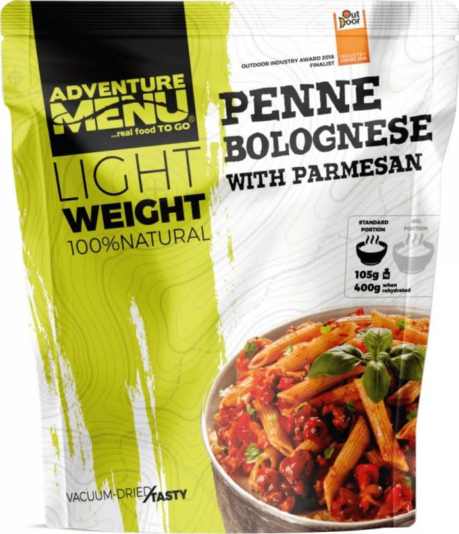 Adventure Menu Penne Bolognese with Parmesan Nocolour