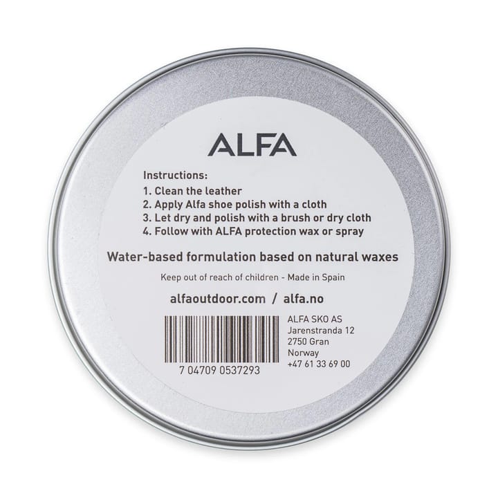 Alfa Alfa Shoe Care Polish Black Skokrem Som Pleier Og Beskytter Alfa