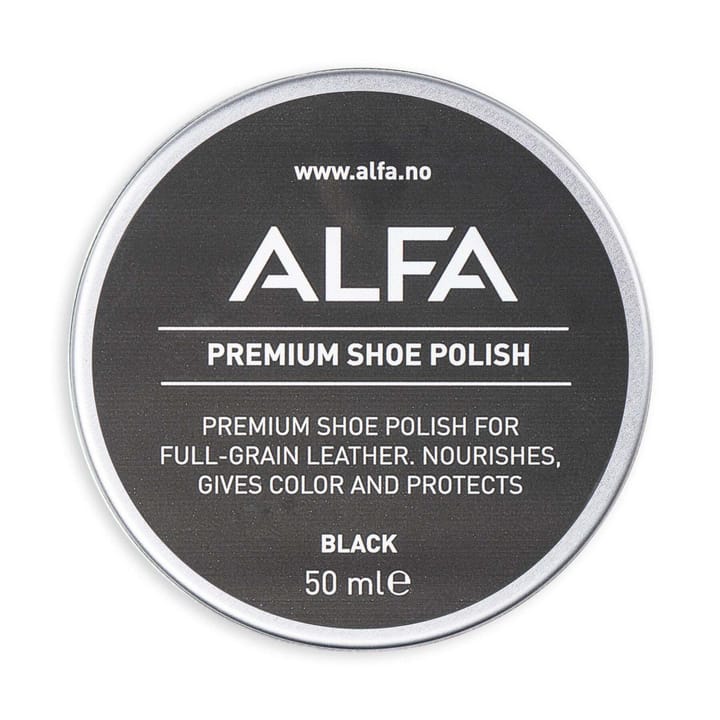 Alfa Alfa Shoe Care Polish Black Skokrem Som Pleier Og Beskytter Alfa