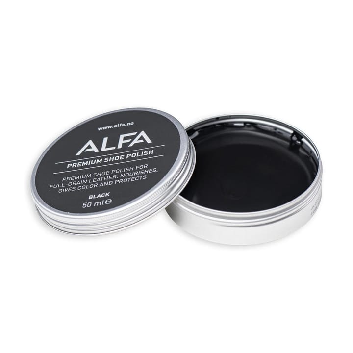 Alfa Alfa Shoe Care Polish Black Skokrem Som Pleier Og Beskytter Alfa