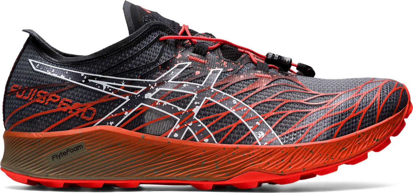 Asics Men’s FujiSpeed Black/Cherry Tomato