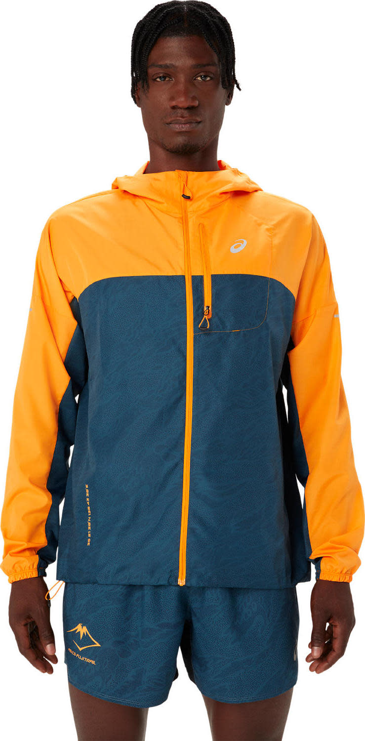 Asics Men’s Fujitrail Packable Windbreaker Fellow Yellow/Magnetic Blue