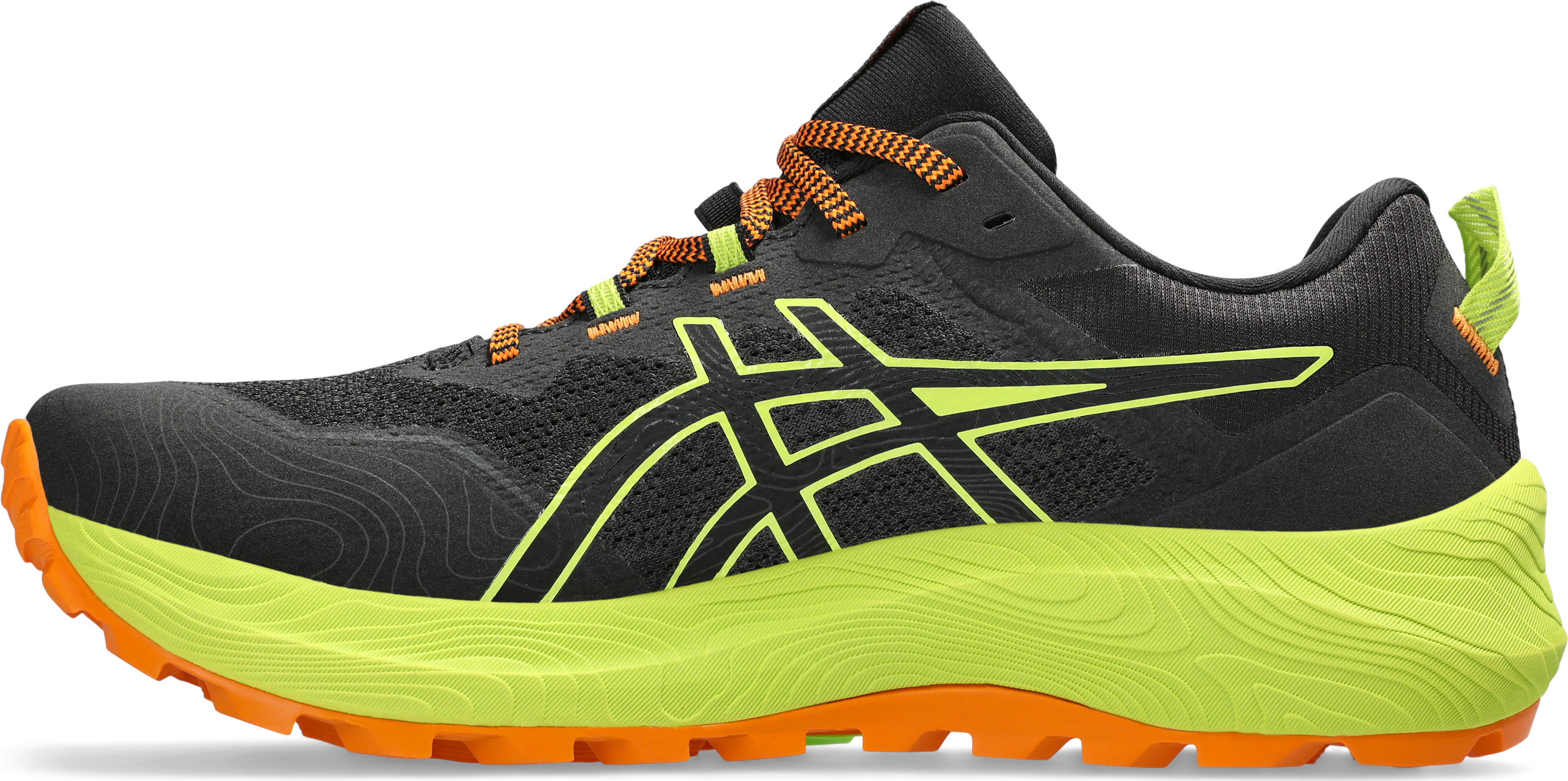 Men's GEL-TRABUCO 11, Black/Neon Lime, Running Shoes