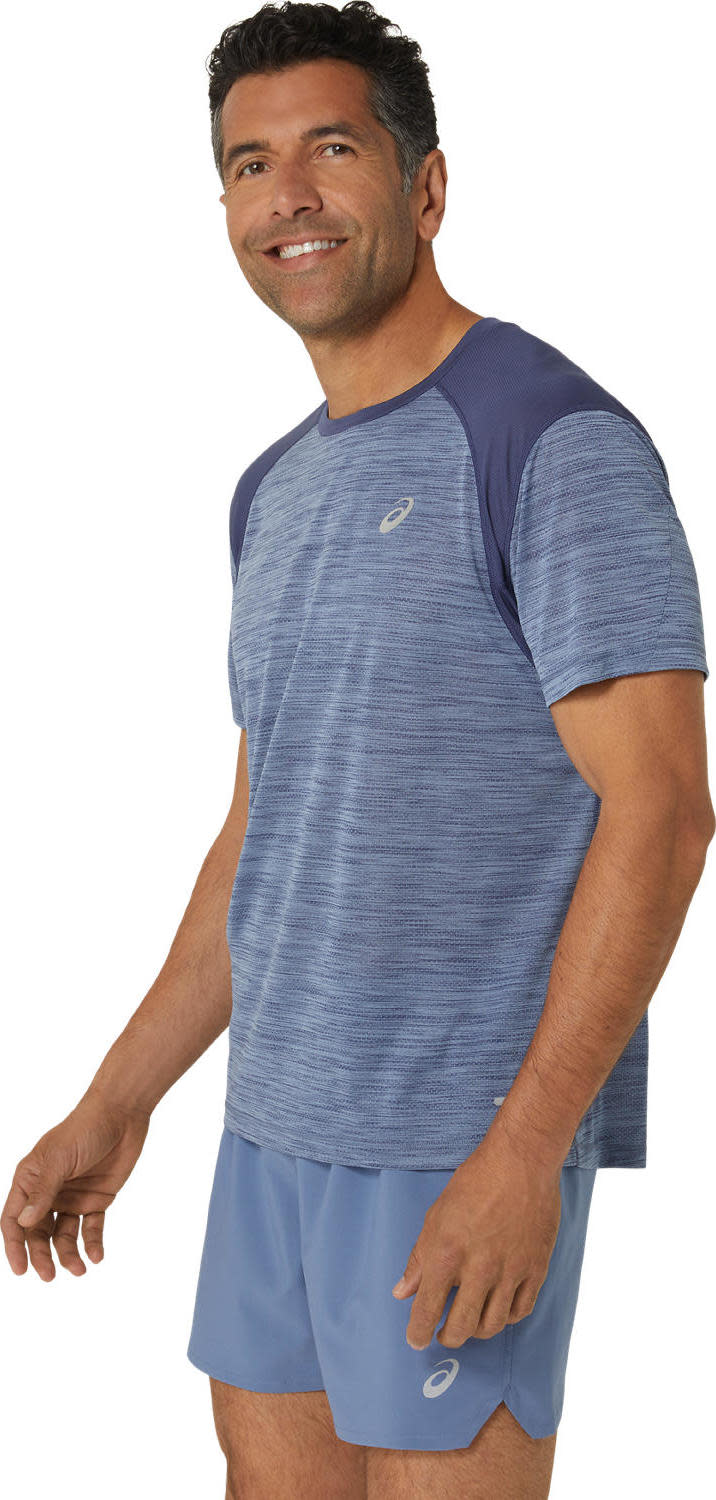 Asics Men’s Road Short Sleeve Top Denim Blue/Thunder Blue