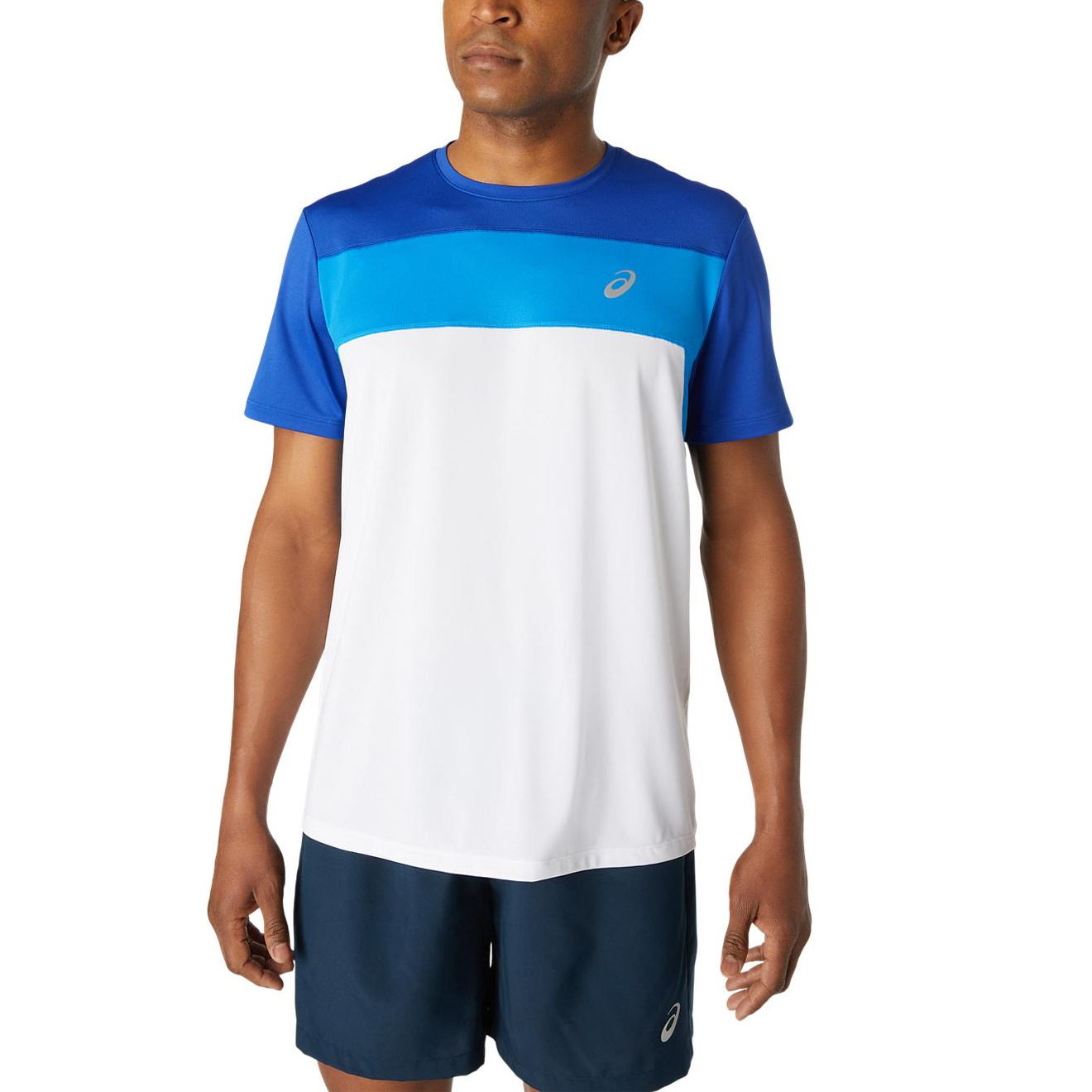 Men’s Race Short Sleeve Top Brilliant White/Monaco Blue