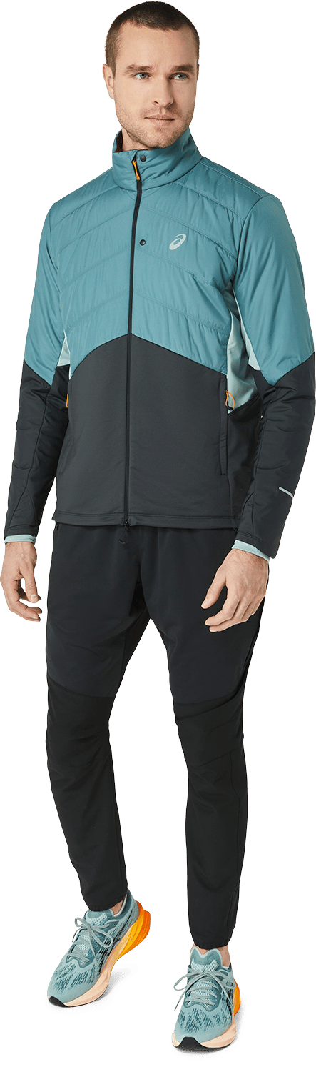 Asics Men's Winter Run Jacket Foggy Teal/Graphite Grey Asics