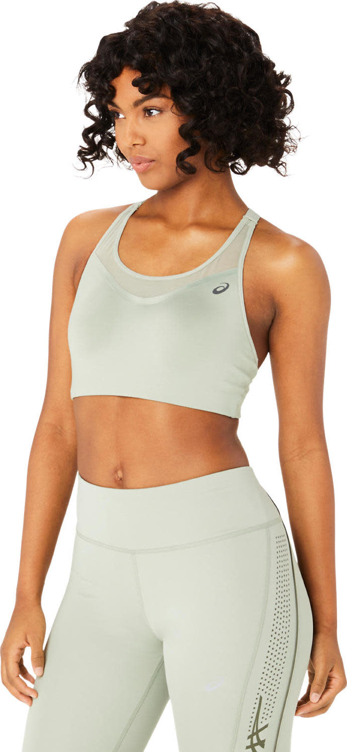 ASICS Women's Accelerate Bra Apparel, XS, Olive Grey at
