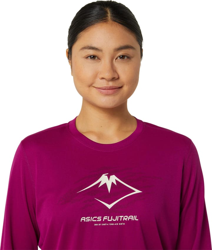 Asics Women's Fujitrail Logo LS Top Blackberry/Birch Asics