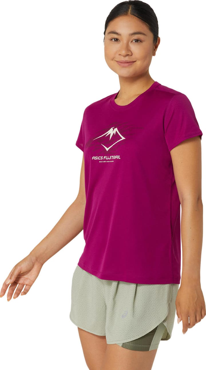 Asics Women's Fujitrail Logo SS Top Blackberry Asics