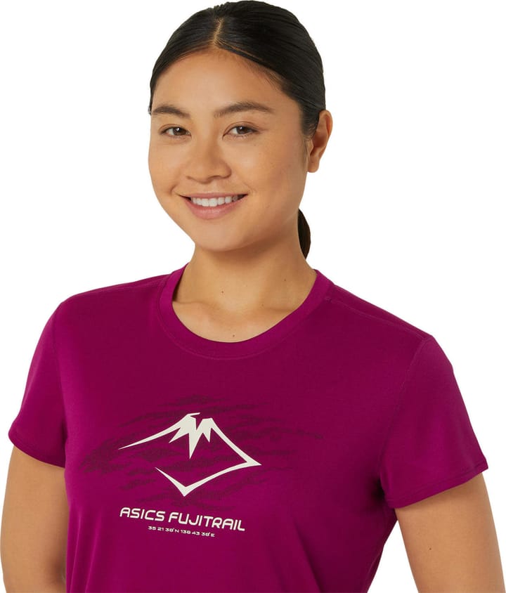 Asics Women's Fujitrail Logo SS Top Blackberry Asics