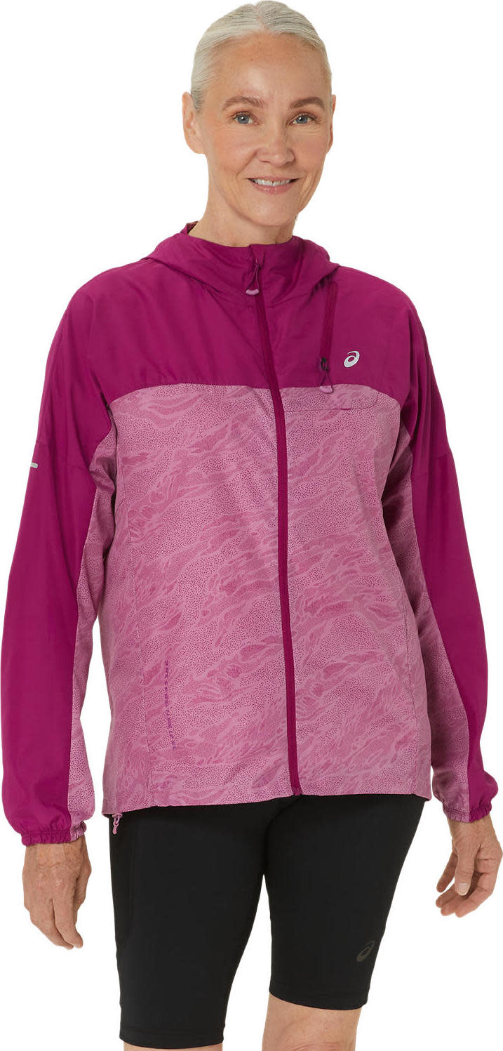 Asics Women's Fujitrail Packable Windbreaker Soft Berry/Blackberry - Turmat