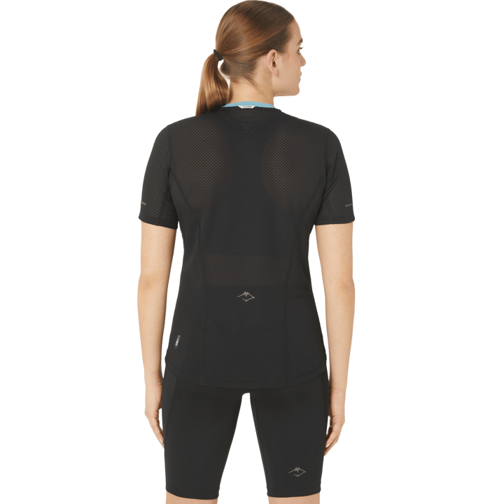 Asics Women's Fujitrail Short Sleeve Top Performance Black/Gris Blue Asics