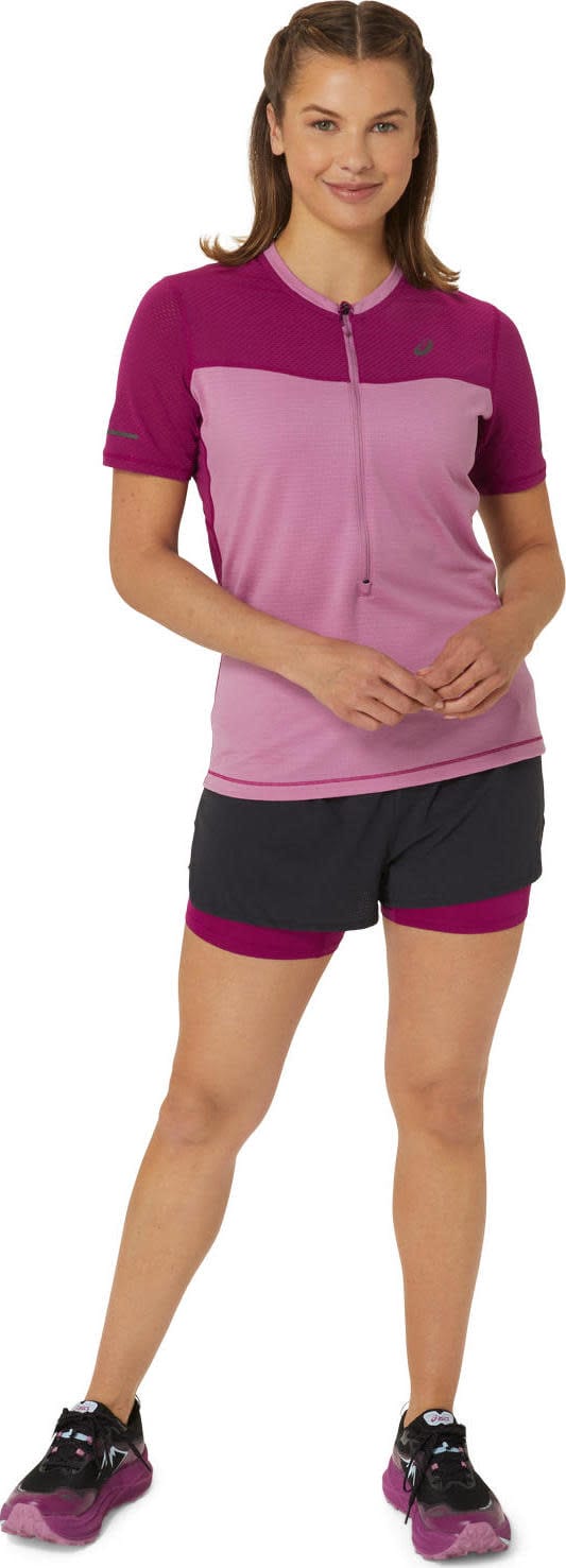 Asics Women's Fujitrail Short Sleeve Top Soft Berry/Blackberry Asics