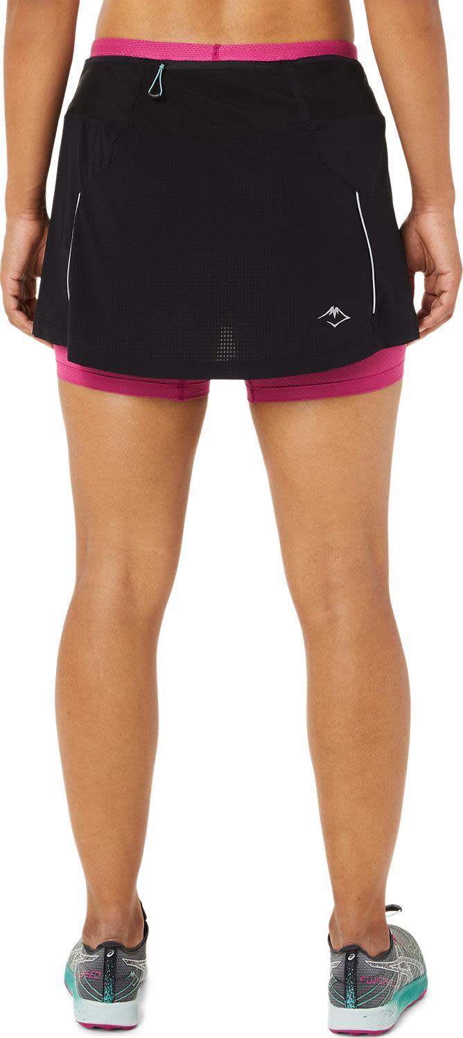 Asics Women s Fujitrail Skort Performance Black Fuchsia Red