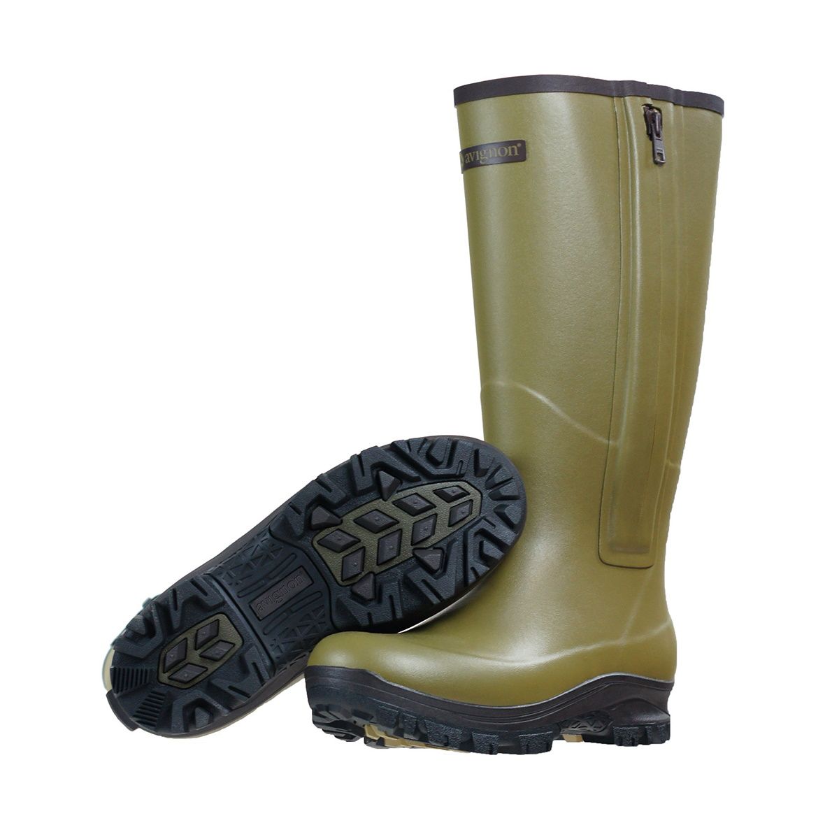 Rubber boots sales with zipper