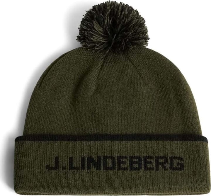 J.Lindeberg Stripe Beanie Forest Green J.Lindeberg