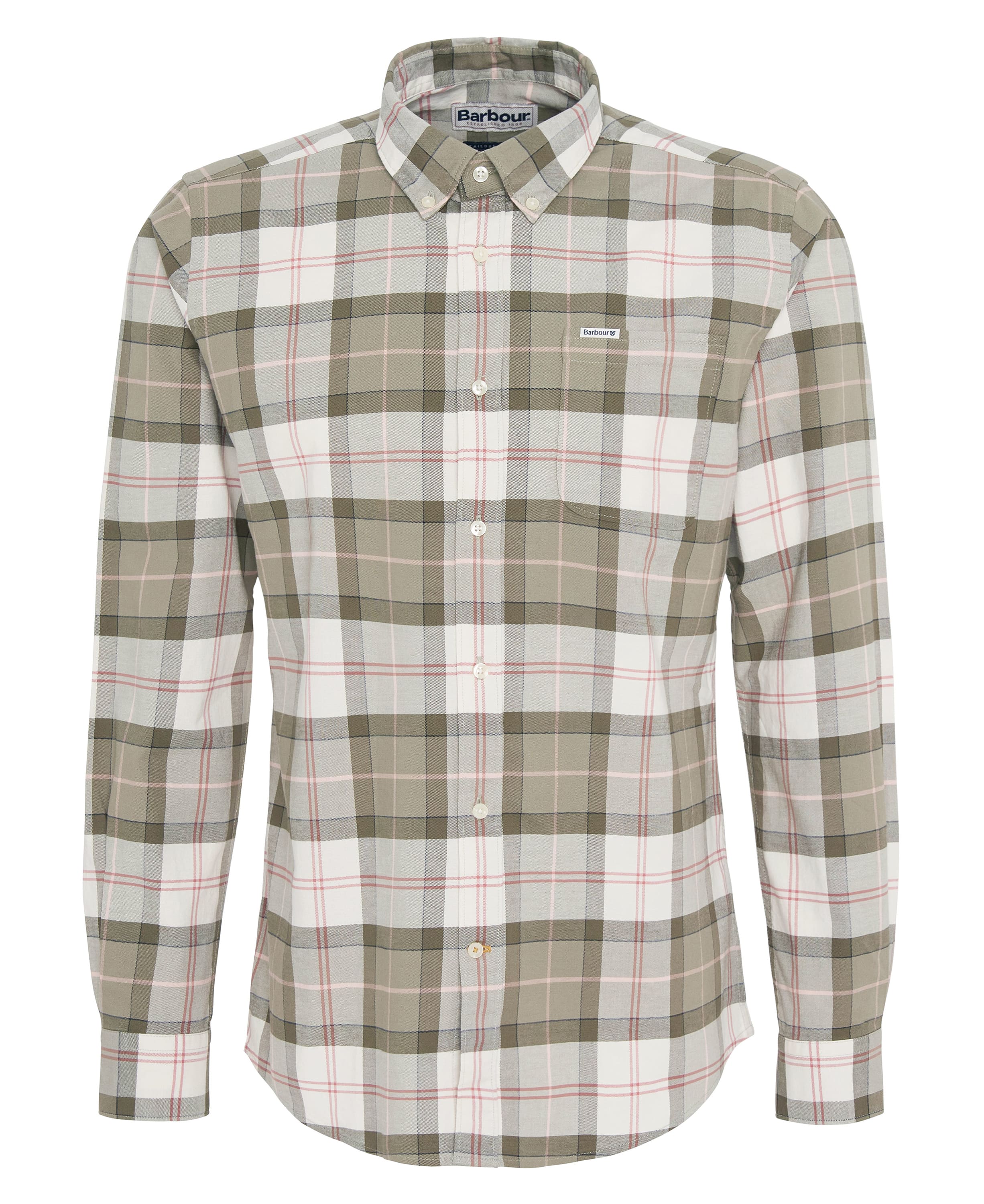 Barbour Men’s Lewis Tailored Fit Shirt Glenmore Olive Tartan