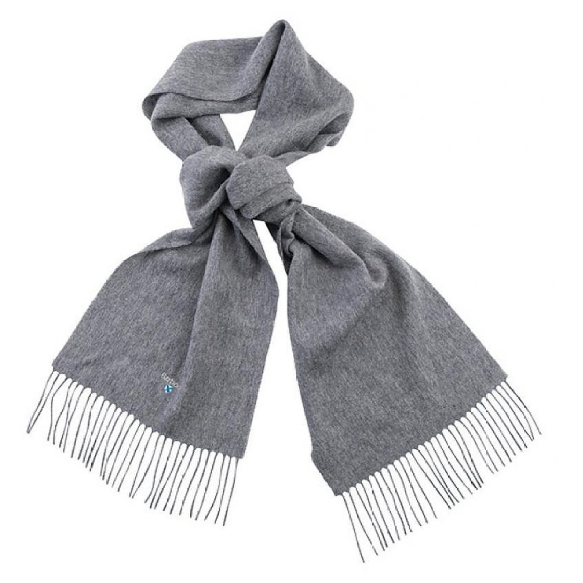 Barbour Unisex Plain Lambswool Scarf Lt Grey Marl