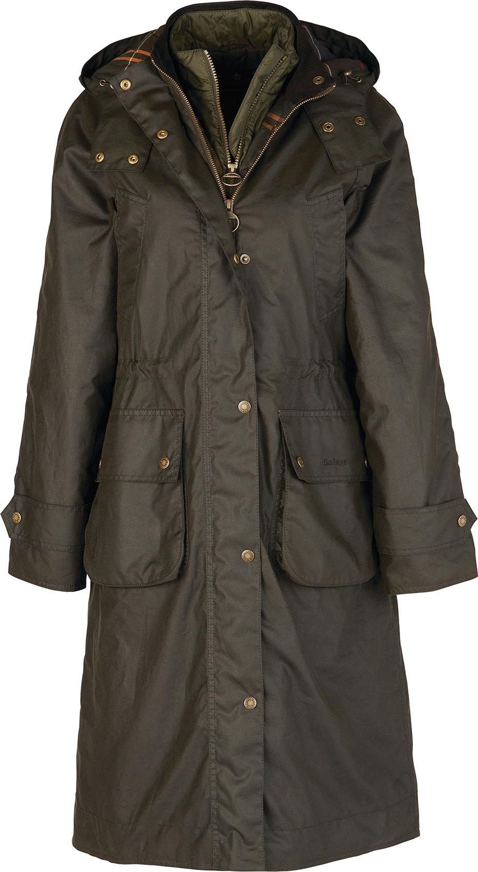 Barbour Women’s Barbour Long Cannich Wax Jacket Olive