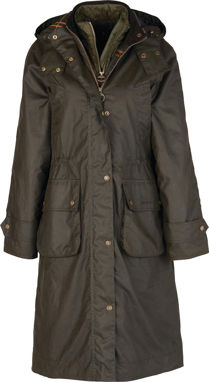 Barbour Women's Barbour Long Cannich Wax Jacket Olive Barbour