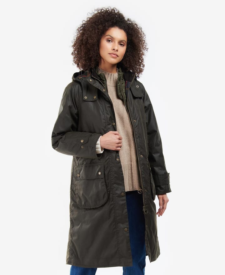 Barbour Women's Barbour Long Cannich Wax Jacket Olive Barbour