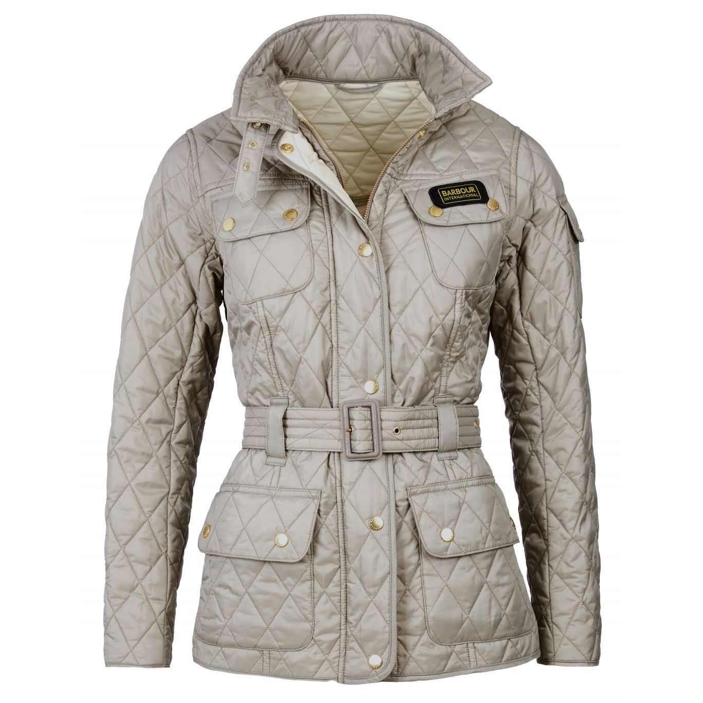 Barbour Women's International Quilt Jacket Taupe/Pearl