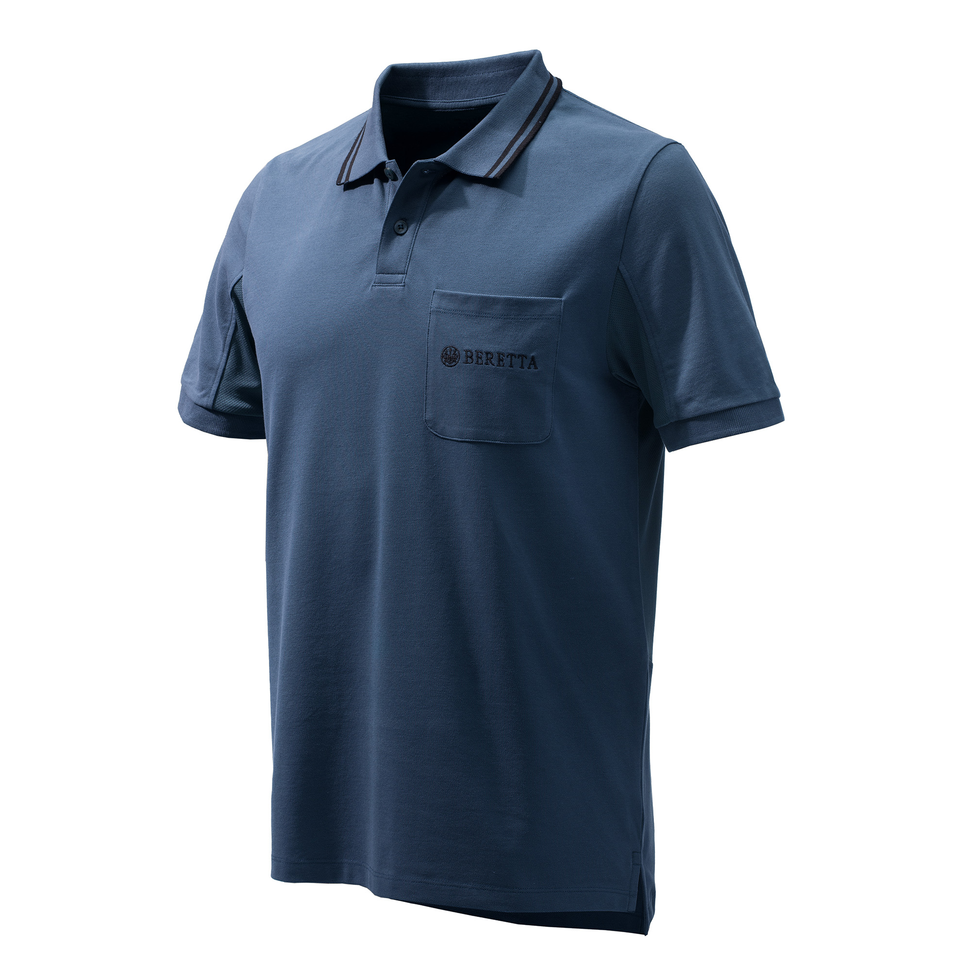 Beretta Men’s Airmesh Polo Ss Blue Total Eclipse