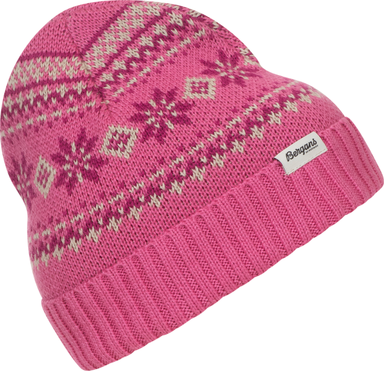 Bergans Kids’ Jacquard Beanie Ibis Rose/Fandango Purple