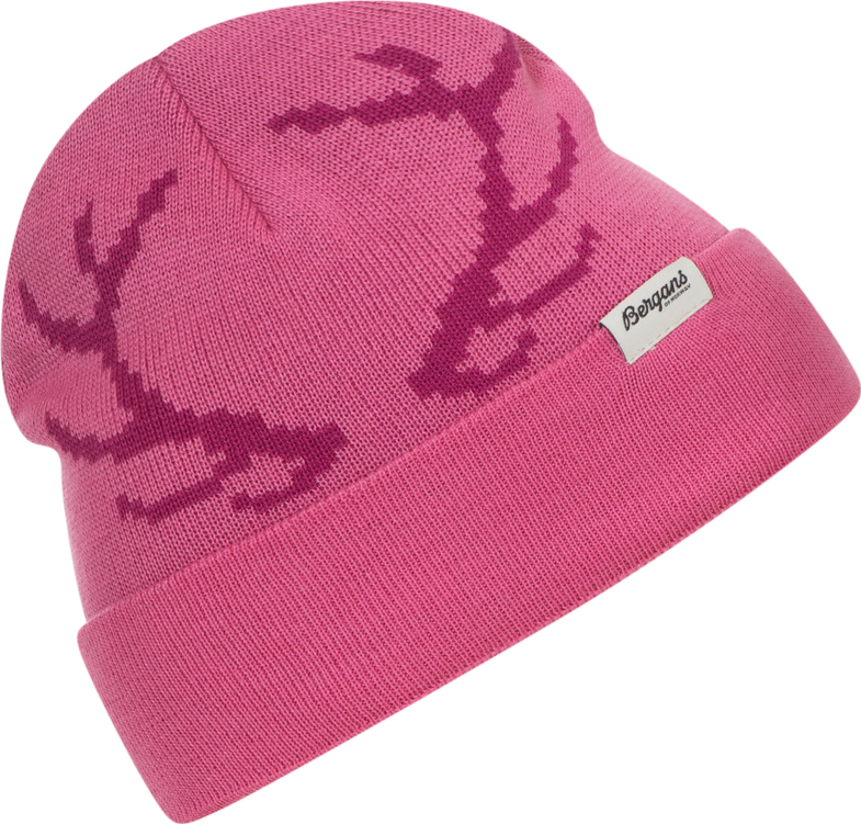 Bergans Kids’ Antlers Beanie Ibis Rose/Fandango Purple