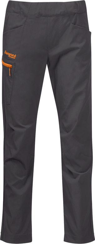 Bergans Kids’ Lilletind V2 Light Softshell Pant Solid Dark Grey/Cloudberry Yellow