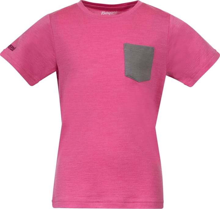 Bergans Kids' Myske Wool Tee Ibis Rose Bergans