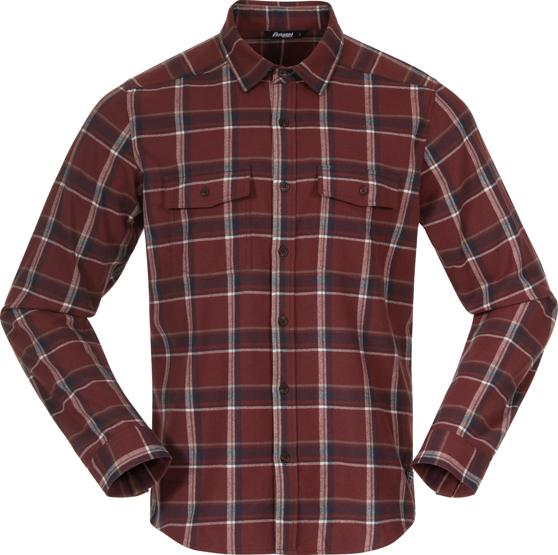 Bergans Men’s Tovdal Shirt Amarone Red/Dark Shadow Grey Check