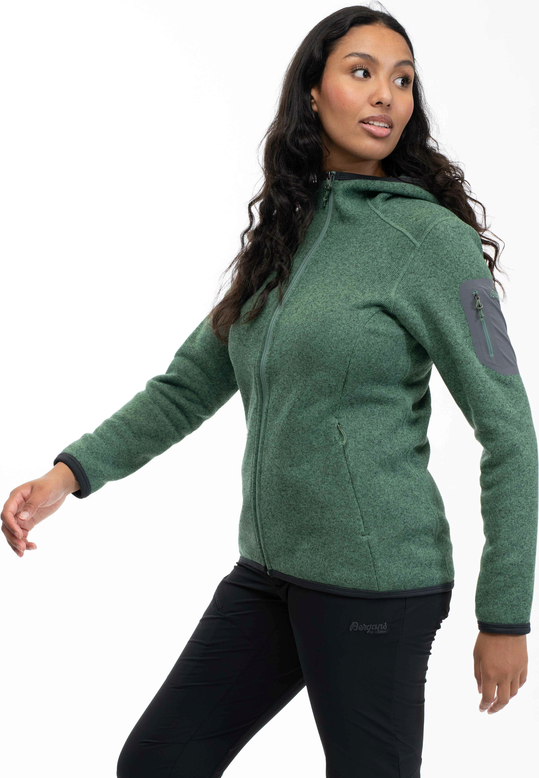 Women s Kamphaug Knitted Hoodie Darkjadegreen Buy Women s