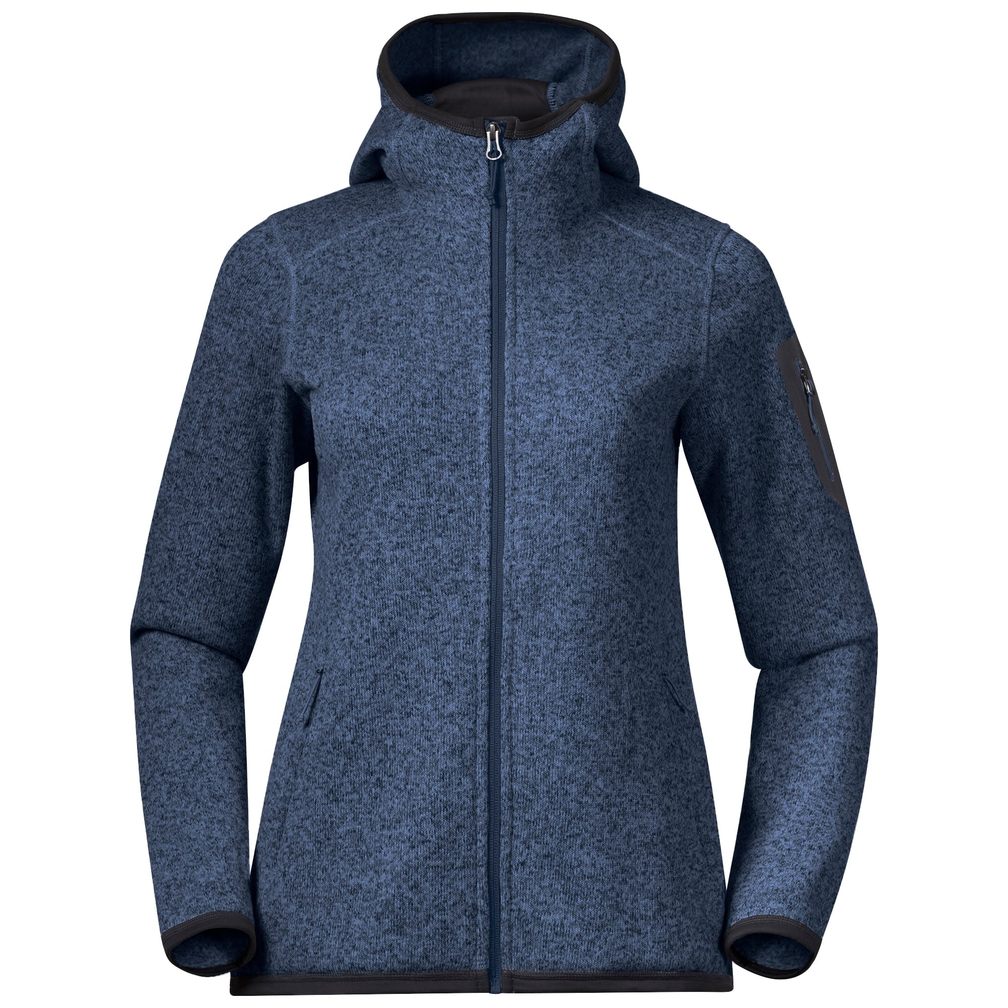 Bergans Women’s Kamphaug Knitted Hoodie Orion Blue